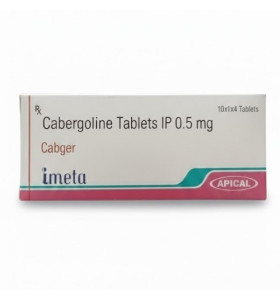 Cabergoline Tablets IP 0.5mg Apical Pharma (Humangrade) Cabergoline Tablets IP 0.5mg Apical Pharma (Humangrade)