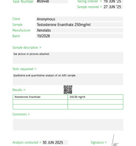 Test/E 250 mg 10 ml Xeno US